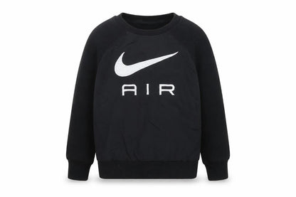 Nike Boys Black Crew Neck Pullover Sweatshirt 4-5 Years Cotton Blend