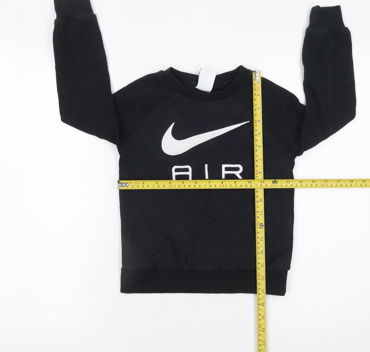 Nike Boys Black Crew Neck Pullover Sweatshirt 4-5 Years Cotton Blend