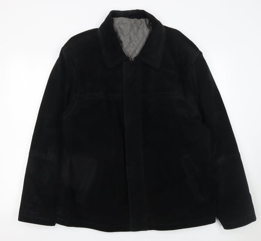 Mens UK Size L St Bernard Black Coat