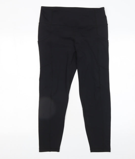 Womens UK Size 12 Fit Pink Slim Fit Leggings Black Leggings