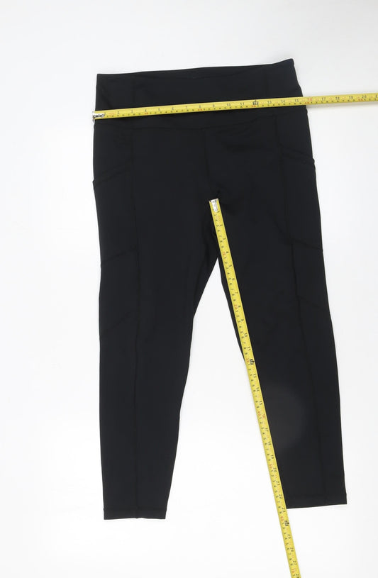 Womens UK Size 12 Fit Pink Slim Fit Leggings Black Leggings