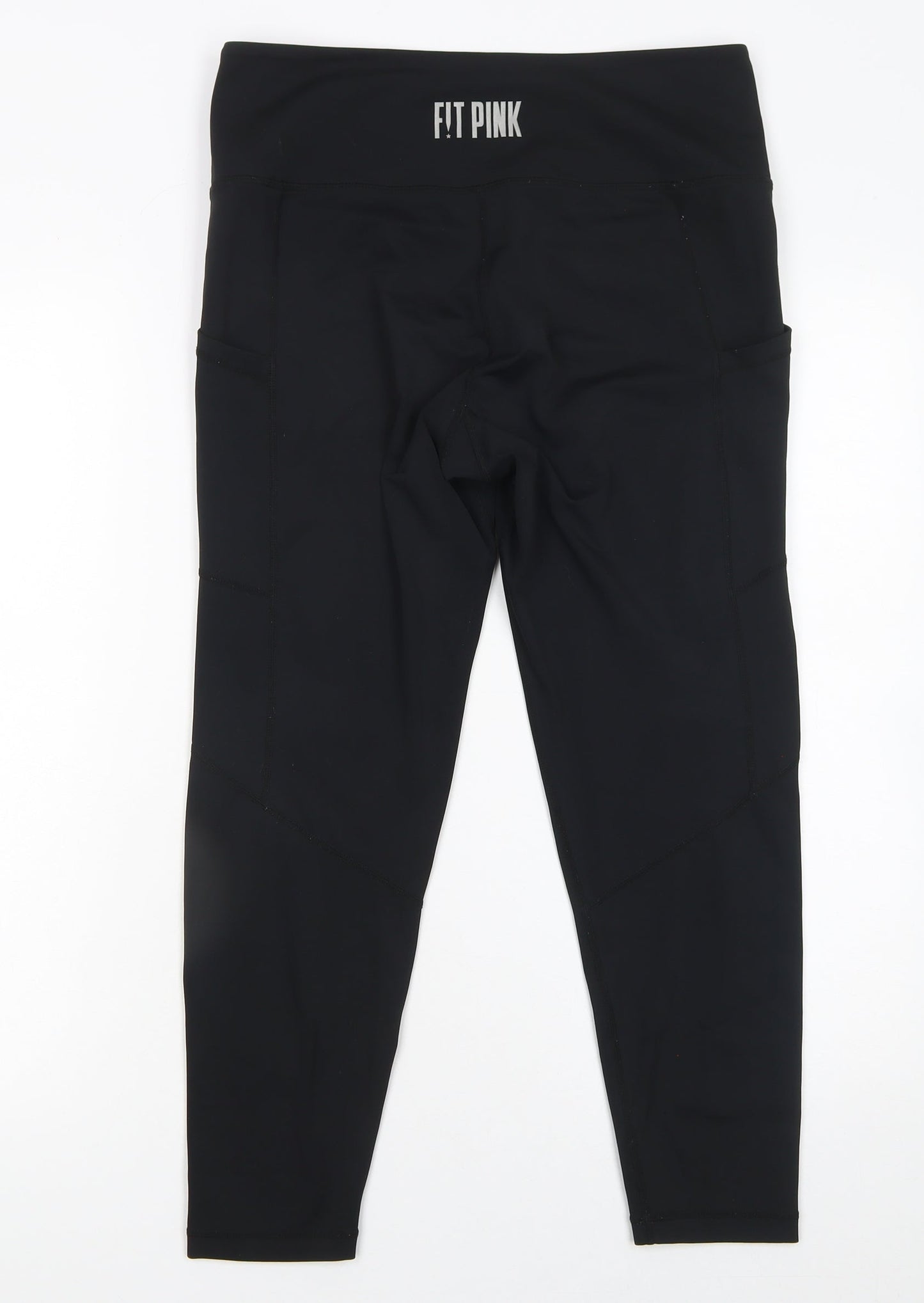 Womens UK Size 12 Fit Pink Slim Fit Leggings Black Leggings