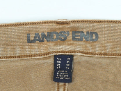 Womens UK Size 14 Lands' End Slim Fit Skinny Beige Jeans