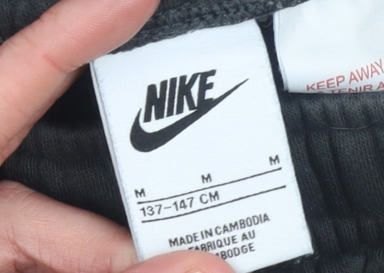 Boys UK Size M Nike Regular Fit Cargo Black Trousers