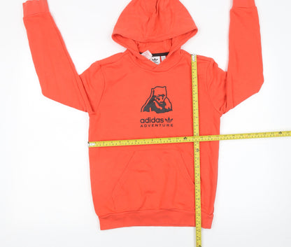 Boys UK Size 11-12 Years adidas Orange Pullover Hoodie