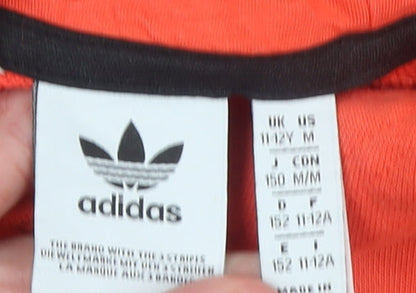 Boys UK Size 11-12 Years adidas Orange Pullover Hoodie