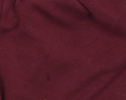Womens UK Size M Zara Regular Fit Sweatpants Red Trousers