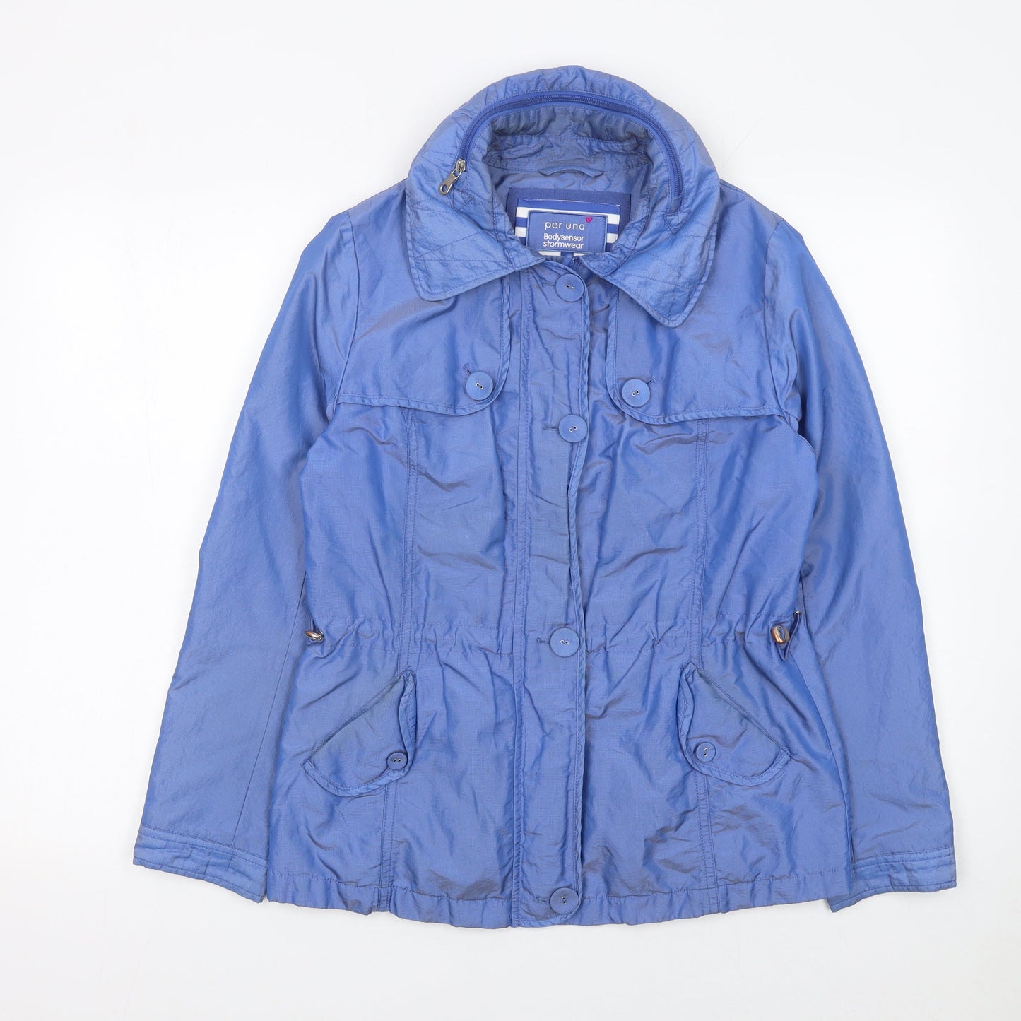 Womens UK Size 8 Marks and Spencer Blue Anorak Coat