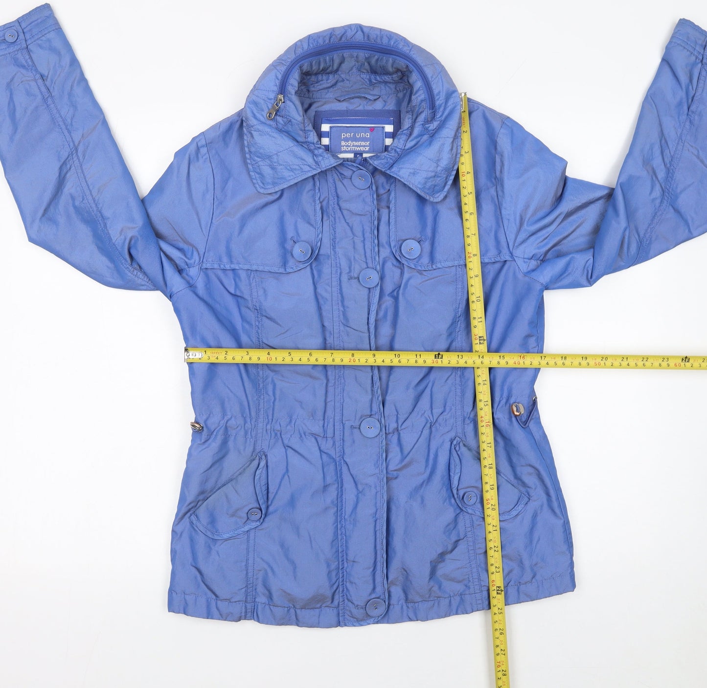 Womens UK Size 8 Marks and Spencer Blue Anorak Coat