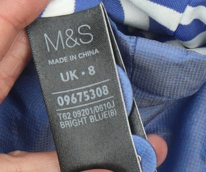 Womens UK Size 8 Marks and Spencer Blue Anorak Coat