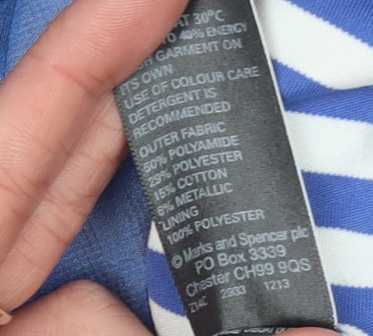 Womens UK Size 8 Marks and Spencer Blue Anorak Coat