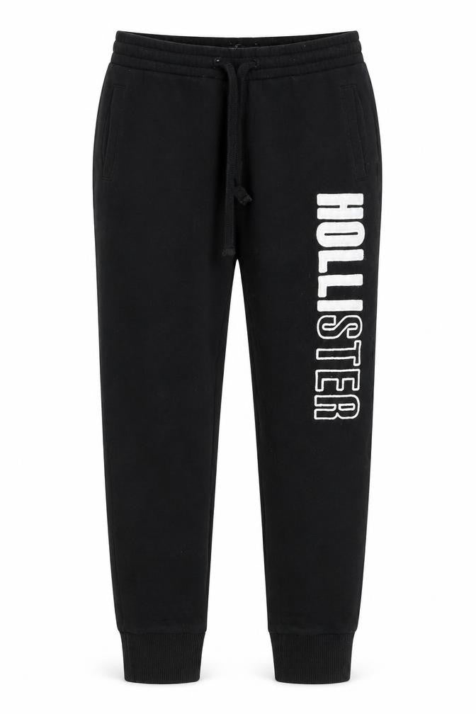 Womens UK Size XS Hollister Regular Fit Jogger Black Trousers