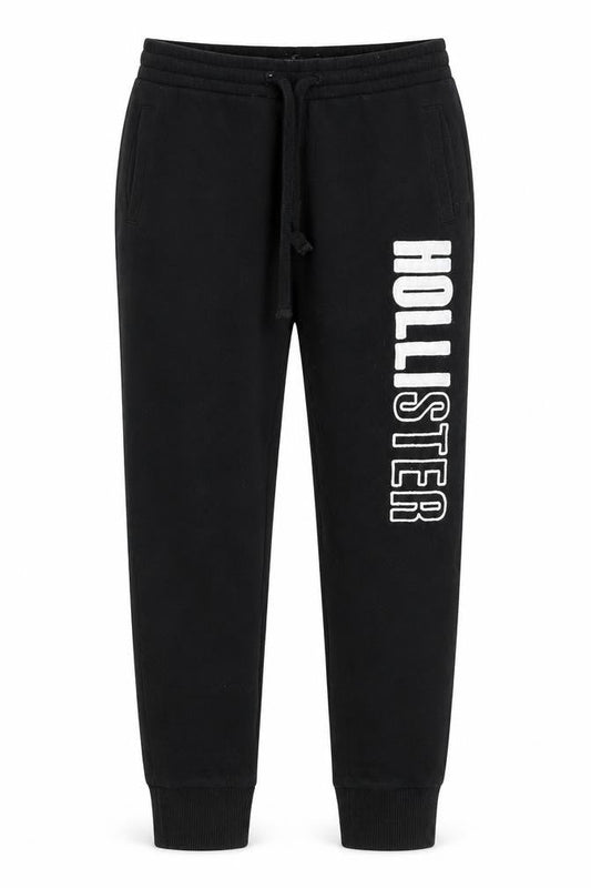 Womens UK Size XS Hollister Regular Fit Jogger Black Trousers