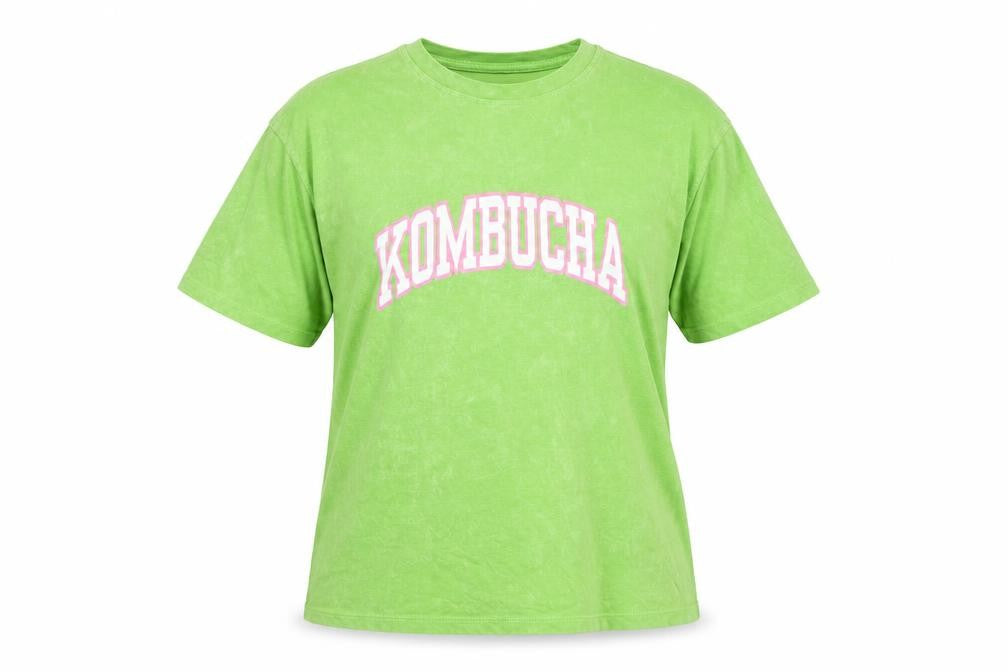 Womens UK Size S Pull&Bear Green Basic T-Shirt