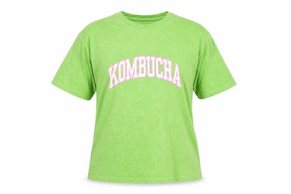Womens UK Size S Pull&Bear Green Basic T-Shirt