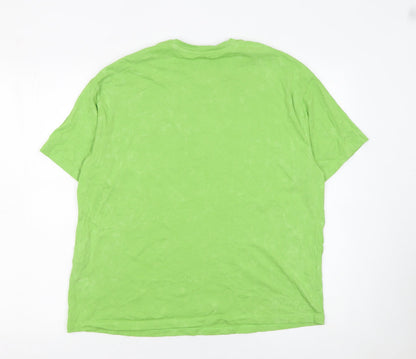Womens UK Size S Pull&Bear Green Basic T-Shirt