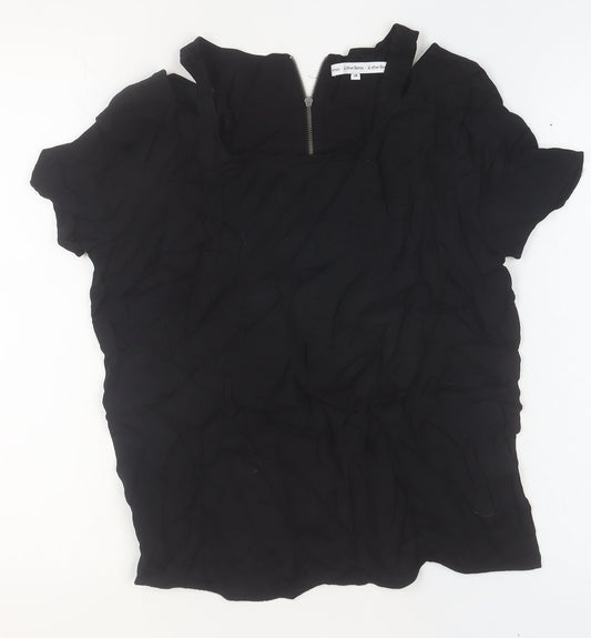 Womens UK Size 10 & Other Stories Black Basic Blouse