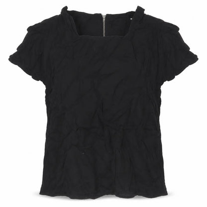 Womens UK Size 10 & Other Stories Black Basic Blouse