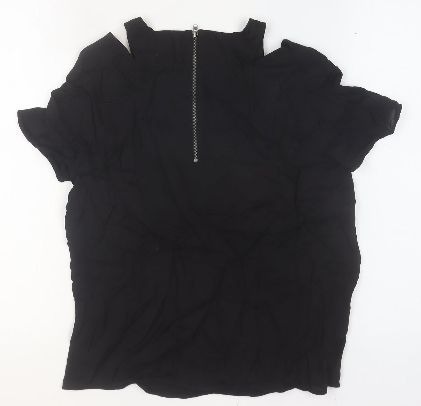 Womens UK Size 10 & Other Stories Black Basic Blouse