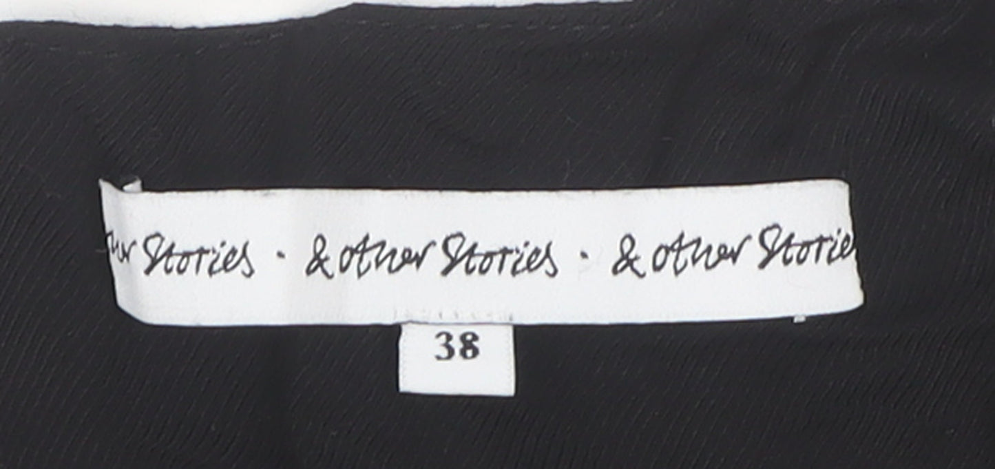 Womens UK Size 10 & Other Stories Black Basic Blouse