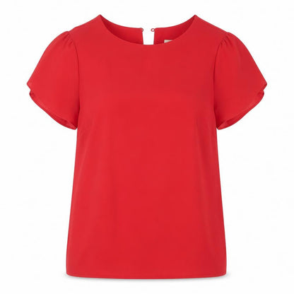 Womens UK Size 6 Oasis Red Basic Blouse