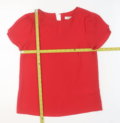 Womens UK Size 6 Oasis Red Basic Blouse