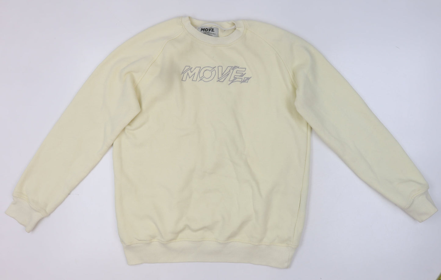 Womens UK Size M MOVE Beige Pullover Sweatshirt
