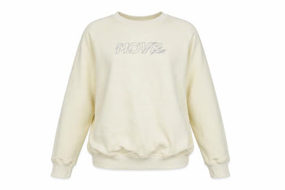 Womens UK Size M MOVE Beige Pullover Sweatshirt