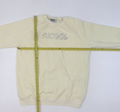 Womens UK Size M MOVE Beige Pullover Sweatshirt