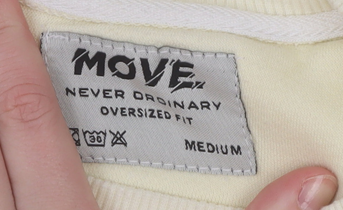 Womens UK Size M MOVE Beige Pullover Sweatshirt