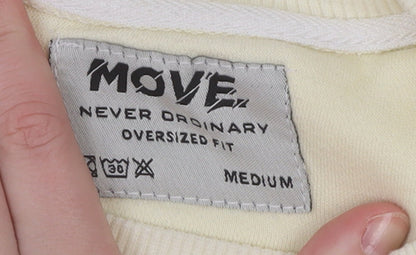 Womens UK Size M MOVE Beige Pullover Sweatshirt