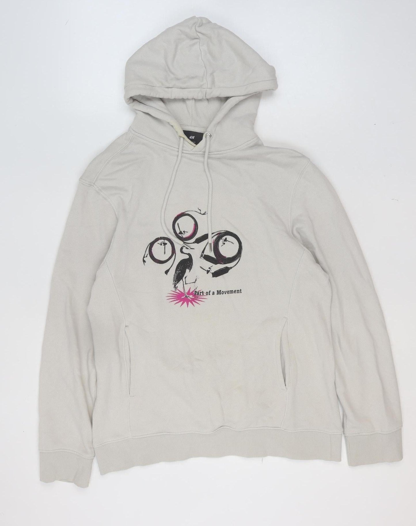 Womens UK Size 12 H&M Beige Pullover Hoodie