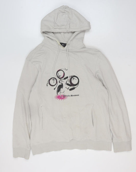 Womens UK Size 12 H&M Beige Pullover Hoodie