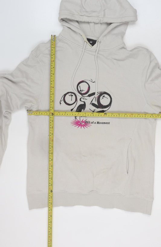 Womens UK Size 12 H&M Beige Pullover Hoodie