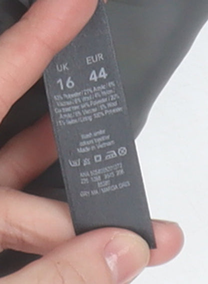 Womens UK Size 16 George Grey Military Jacket