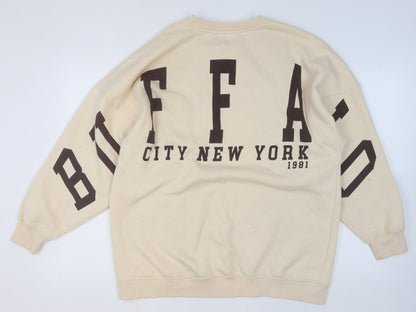 Womens UK Size 8 PRETTYLITTLETHING Beige Pullover Sweatshirt
