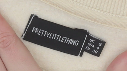 Womens UK Size 8 PRETTYLITTLETHING Beige Pullover Sweatshirt