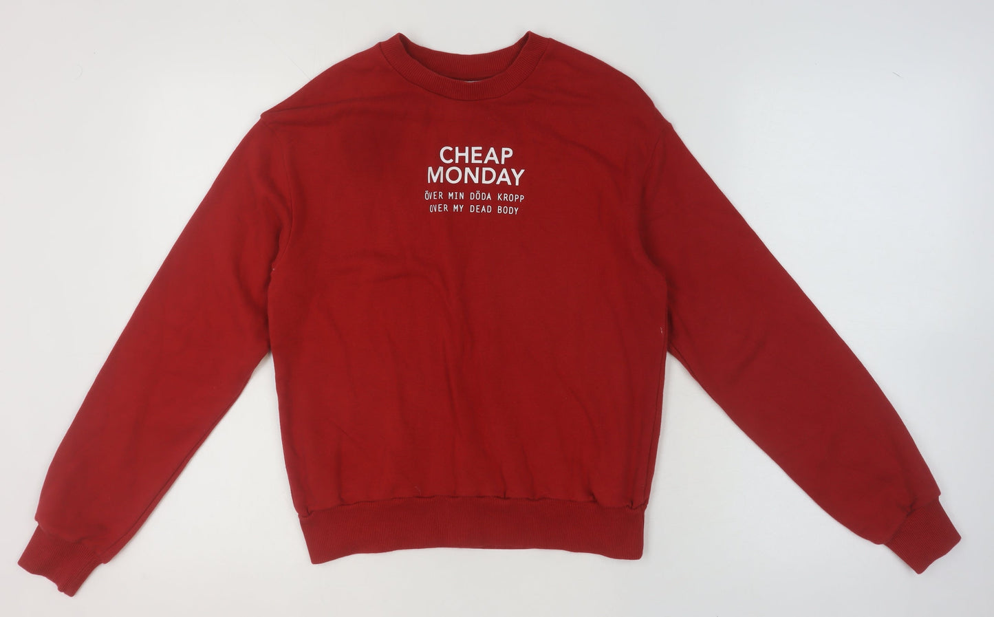 Womens UK Size XS Cheap Monday Red Pullover Sweatshirt
