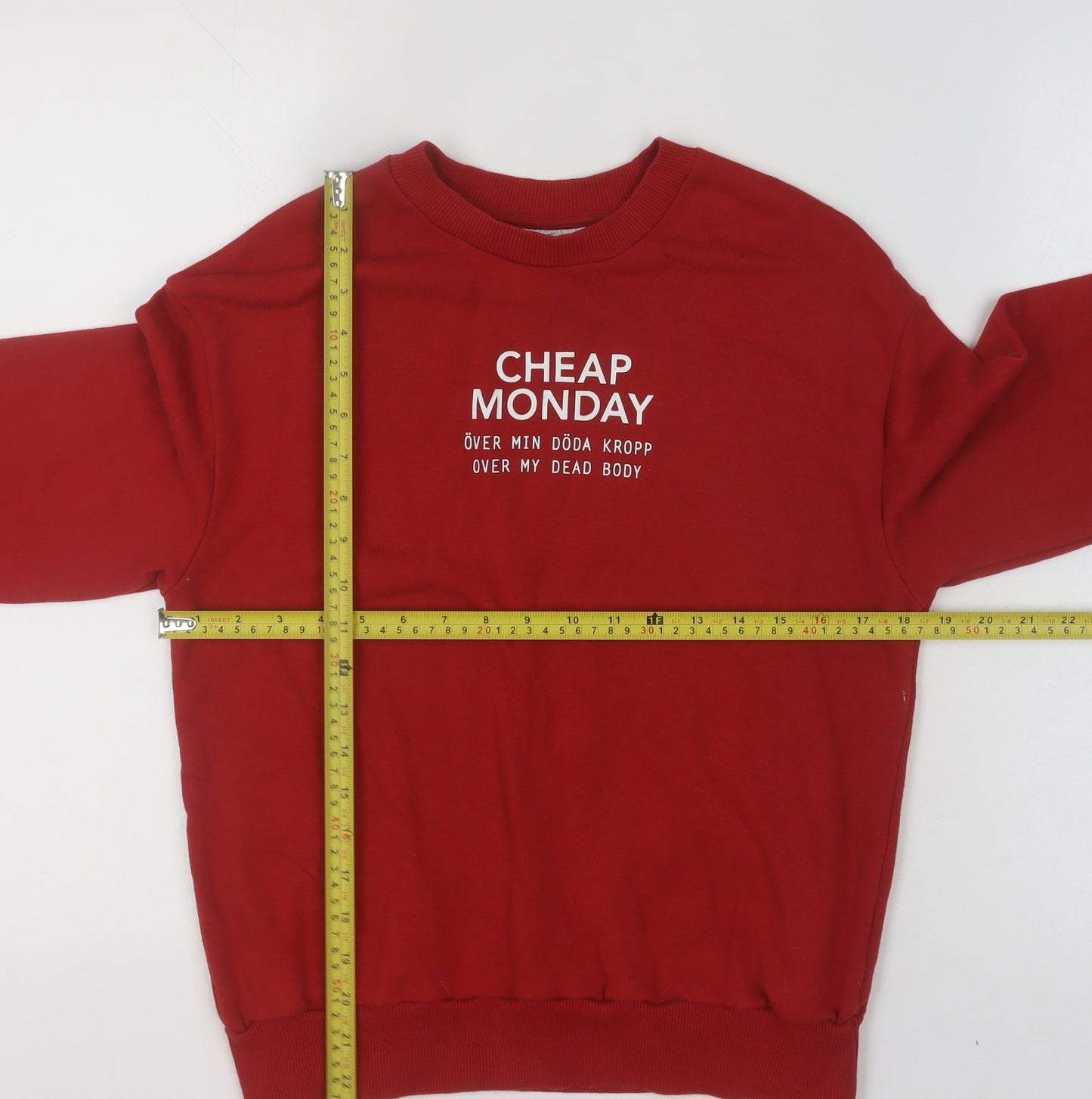 Womens UK Size XS Cheap Monday Red Pullover Sweatshirt