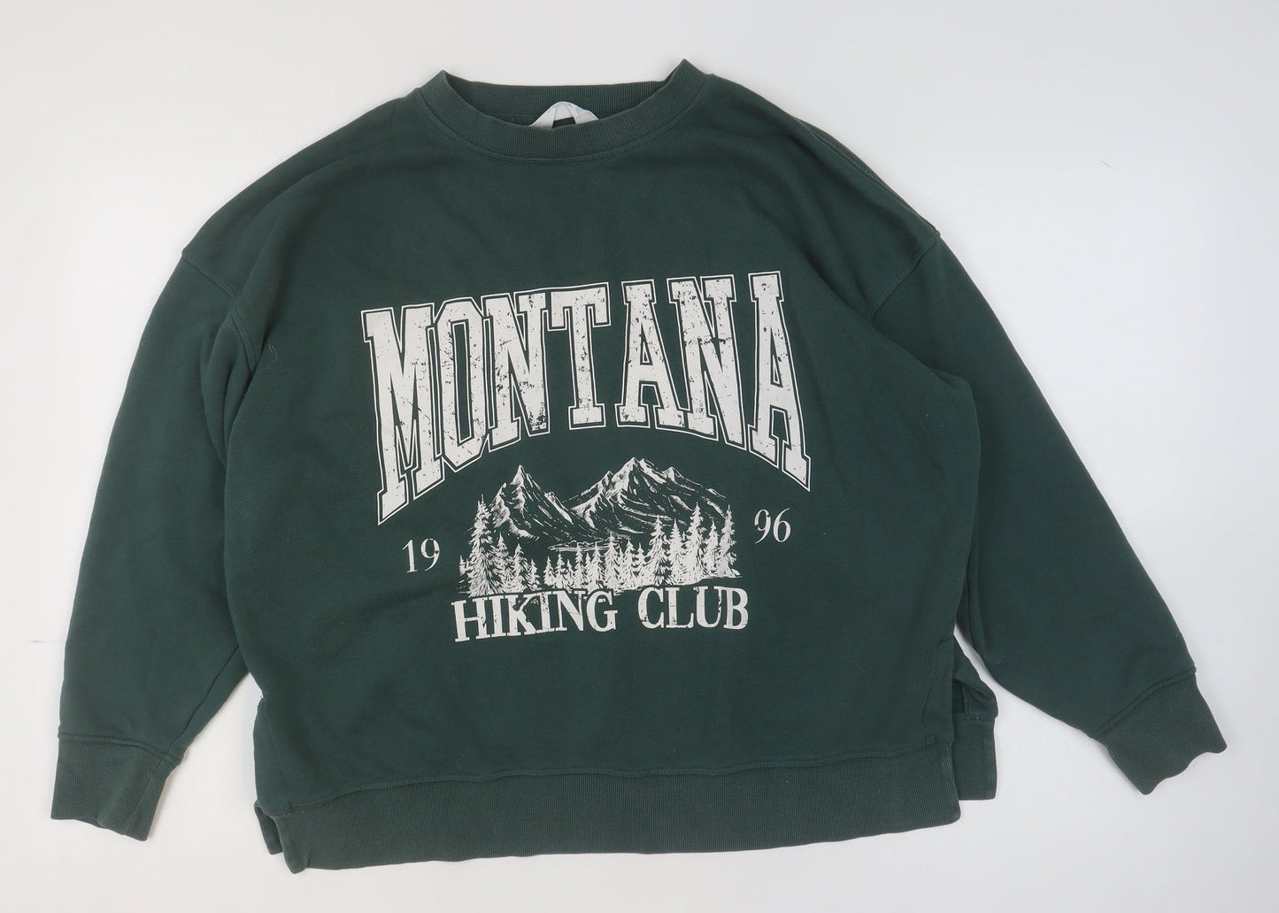 Womens UK Size M Primark Green Pullover Sweatshirt
