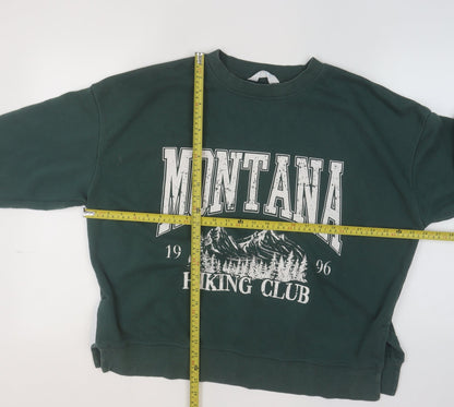 Womens UK Size M Primark Green Pullover Sweatshirt
