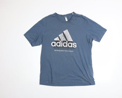 Mens UK Size M adidas Blue  T-Shirt