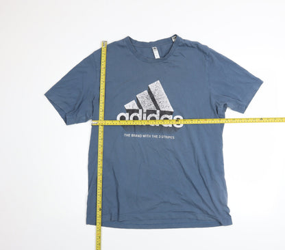 Mens UK Size M adidas Blue  T-Shirt