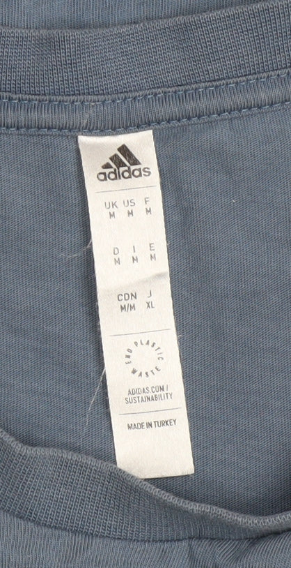 Mens UK Size M adidas Blue  T-Shirt