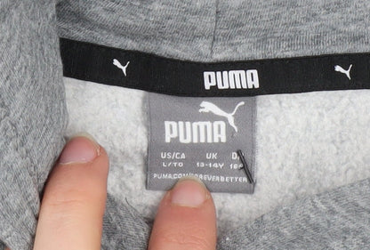 Girls UK Size 14-15 Years PUMA Grey Pullover Hoodie