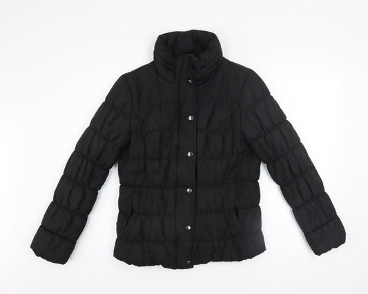 Womens UK Size S Marks and Spencer Black Puffer Jacket