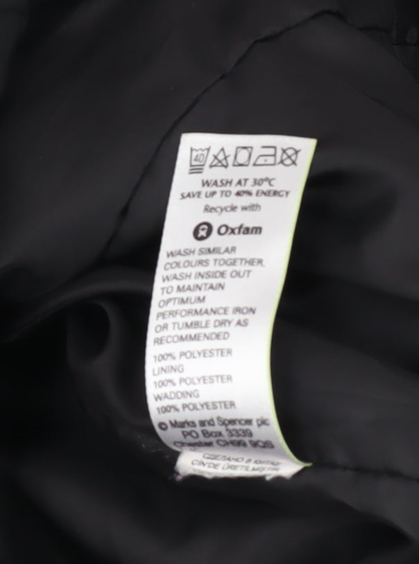 Womens UK Size S Marks and Spencer Black Puffer Jacket