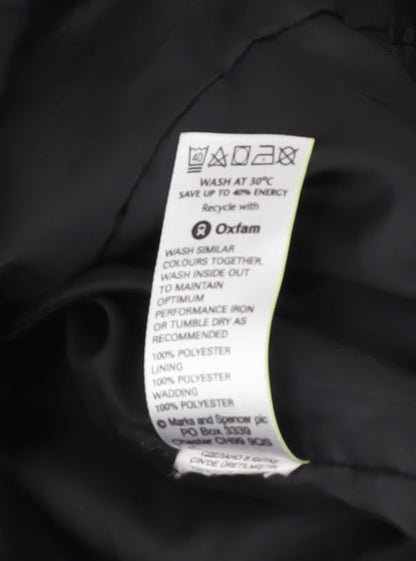 Womens UK Size S Marks and Spencer Black Puffer Jacket