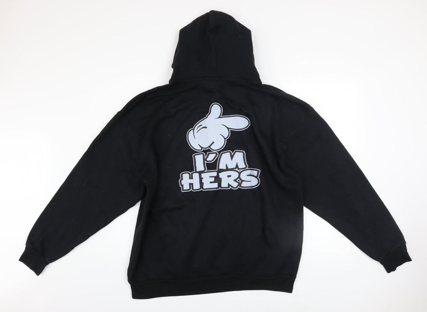 Mens UK Size XL Jon Lauren Black Pullover Hoodie