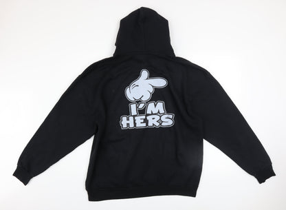 Mens UK Size XL Jon Lauren Black Pullover Hoodie